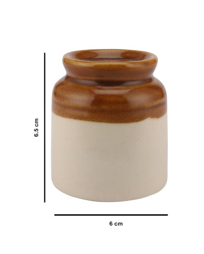 Classy Ceramic Handcrafted Salt & Pepper Jar | Set Of 2 | 2 x 3 inches