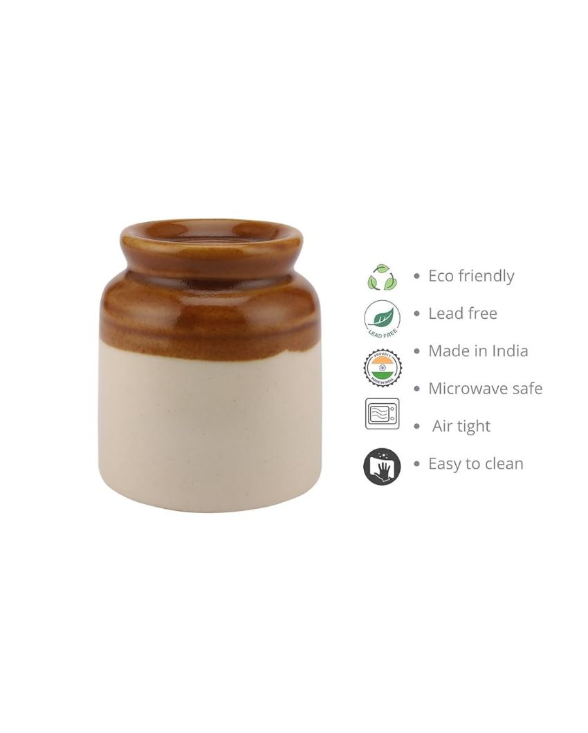 Classy Ceramic Handcrafted Salt & Pepper Jar | Set Of 2 | 2 x 3 inches