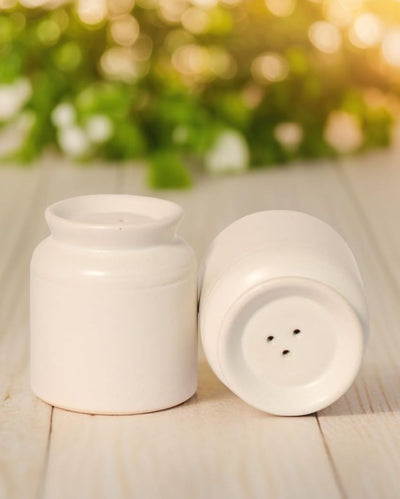 Ceramic Handcrafted Salt & Pepper Jar | Set Of 2 | 2 x 3 inches