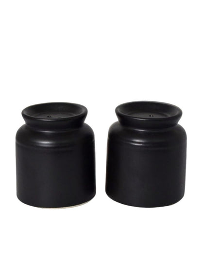 Ceramic Handcrafted Salt & Pepper Jar | Set Of 2 | 2 x 3 inches