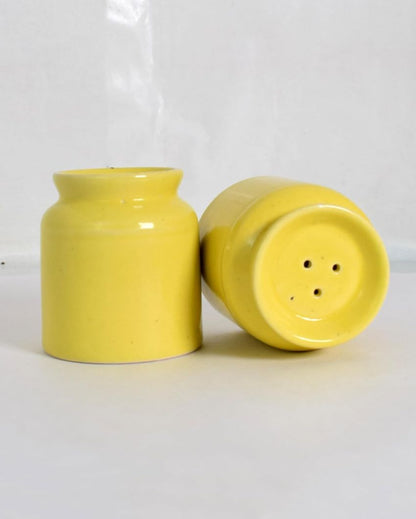 Ceramic Handcrafted Salt & Pepper Jar | Set Of 2 | 2 x 3 inches