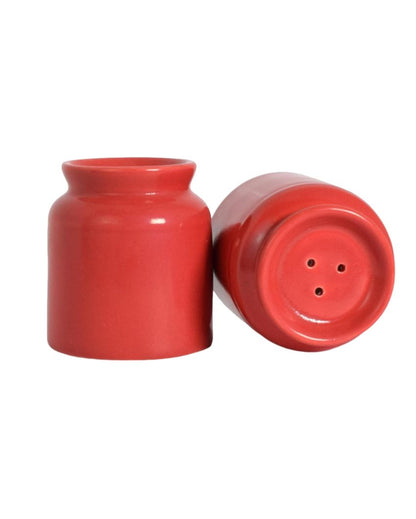 Ceramic Handcrafted Salt & Pepper Jar | Set Of 2 | 2 x 3 inches