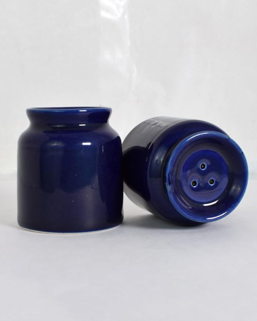 Ceramic Handcrafted Salt & Pepper Jar | Set Of 2 | 2 x 3 inches