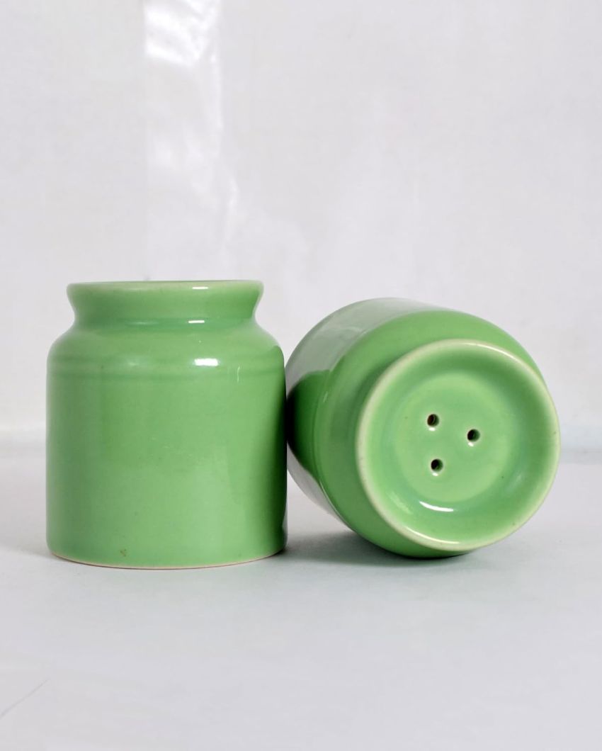 Ceramic Handcrafted Salt & Pepper Jar | Set Of 2 | 2 x 3 inches