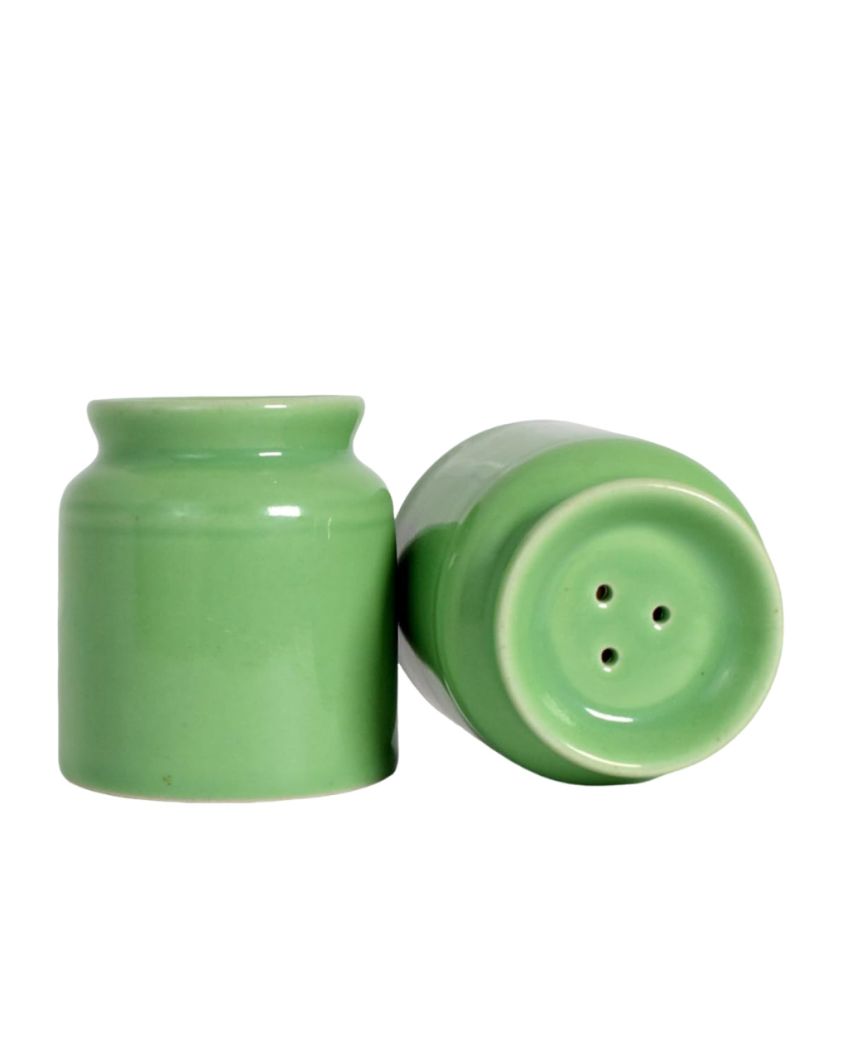 Ceramic Handcrafted Salt & Pepper Jar | Set Of 2 | 2 x 3 inches