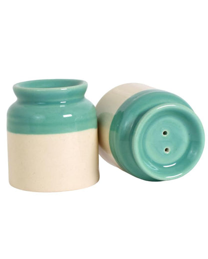 Classy Ceramic Handcrafted Salt & Pepper Jar | Set Of 2 | 2 x 3 inches