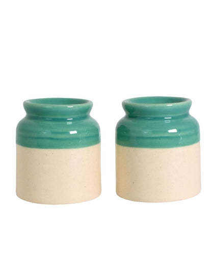 Classy Ceramic Handcrafted Salt & Pepper Jar | Set Of 2 | 2 x 3 inches