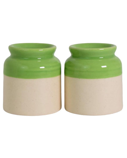 Classy Ceramic Handcrafted Salt & Pepper Jar | Set Of 2 | 2 x 3 inches