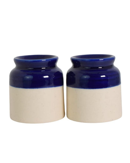 Classy Ceramic Handcrafted Salt & Pepper Jar | Set Of 2 | 2 x 3 inches