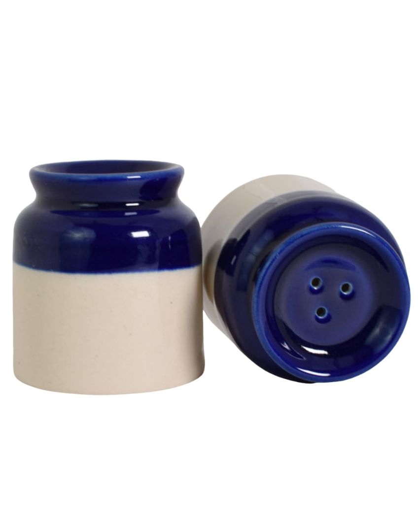 Classy Ceramic Handcrafted Salt & Pepper Jar | Set Of 2 | 2 x 3 inches