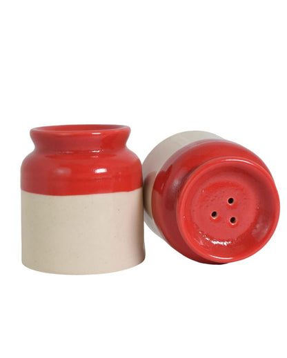 Classy Ceramic Handcrafted Salt & Pepper Jar | Set Of 2 | 2 x 3 inches