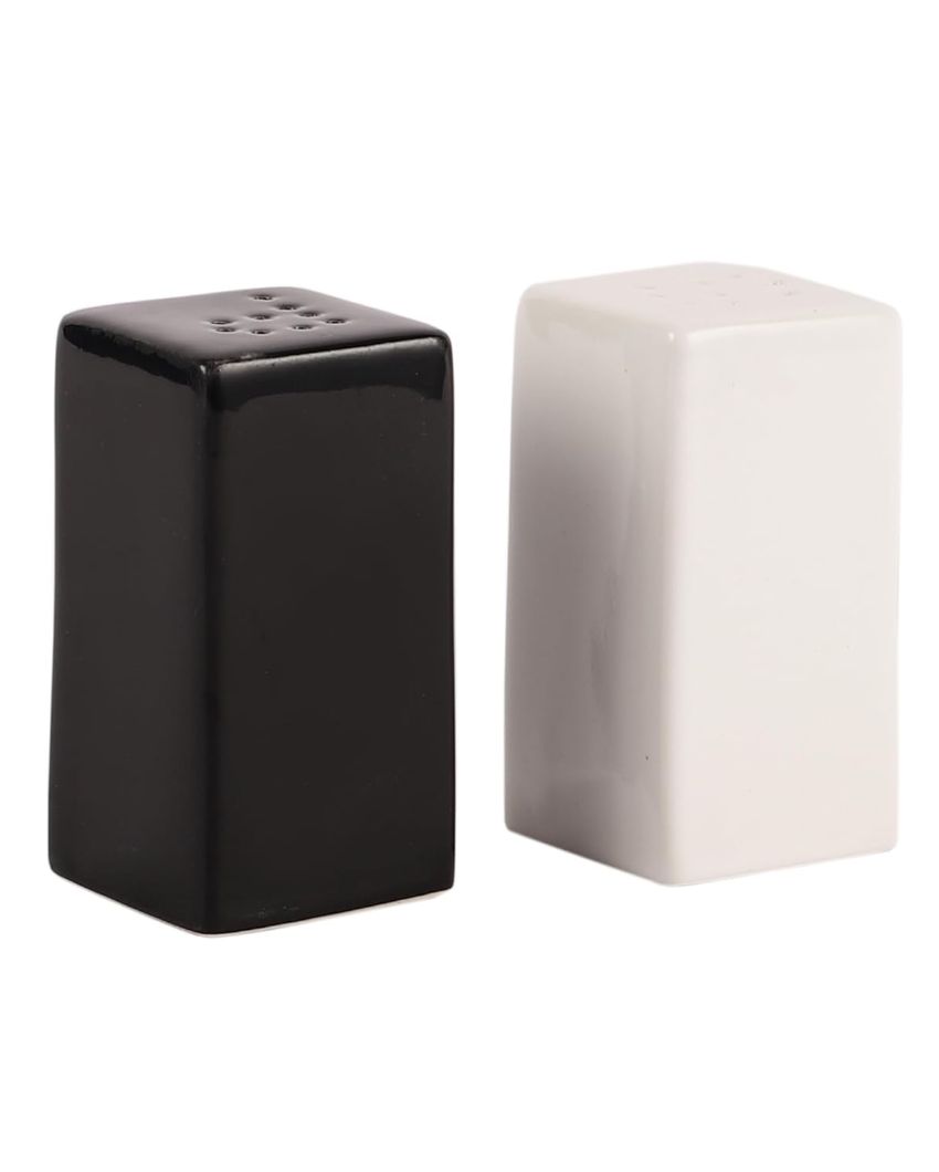 Attractive Ceramic Handcrafted Salt & Pepper Shakers | Set Of 2 | 2 x 2 x 3 inches