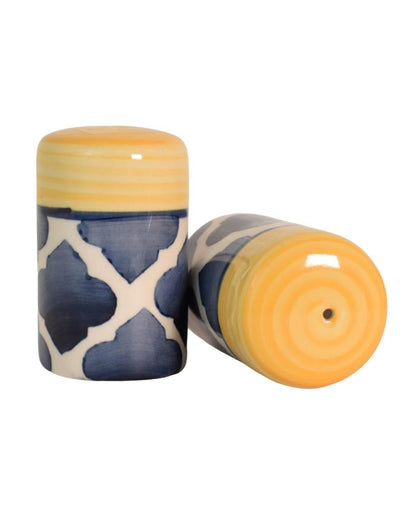 Tiles Design Ceramic Handcrafted Salt & Pepper Shakers | Set Of 2