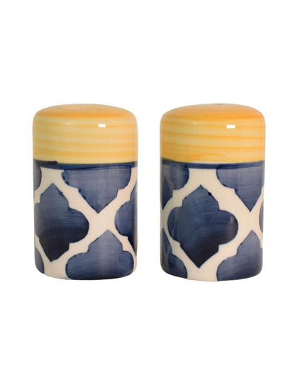 Tiles Design Ceramic Handcrafted Salt & Pepper Shakers | Set Of 2