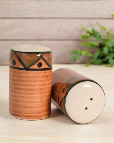 Pretty Ceramic Handcrafted Salt & Pepper Shakers | Set Of 2