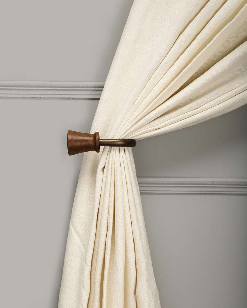 Elegant Design Brown Shade Curtain Holdbacks | Set of 2 | 6 x 5 inches