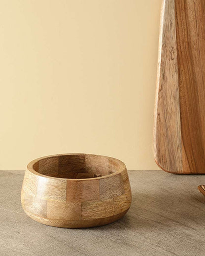 Natural Brown Shade Acacia Wood Bowl | 8 x 4 x 2 inches