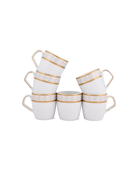Rainbow Porcelain Small Coffee Mugs | Set Of 6