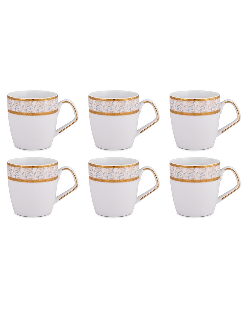 Rainbow Porcelain Small Coffee Mugs | Set Of 6