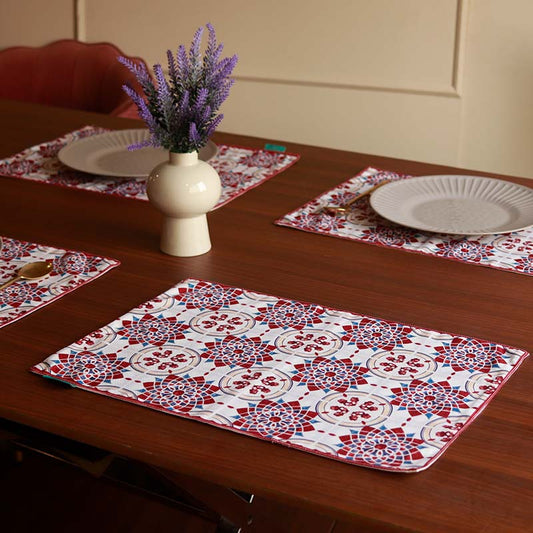 Red Tile Placemats | Set of 4 & 6