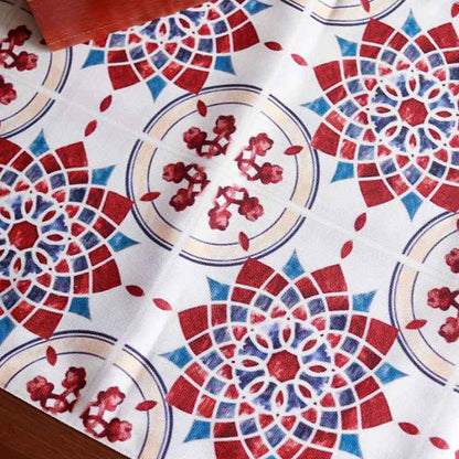 Red Tile Table Linen and Placemats | Set of 2