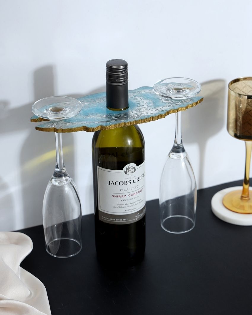 Smart Storage Resin Wine Bottle Holder | 10 x 4 inches