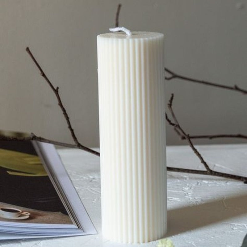 Ribbed Pillar Diwali Scented Candle