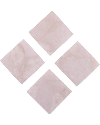 Rose Quartz Square Stone Coaster | Set of 4