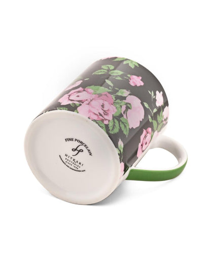 Rose Garden Porcelain Coffee Mugs | Set Of 2