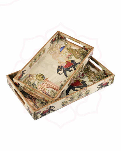 Stunning Royal Elephant Serving Mdf Trays | Set Of 2