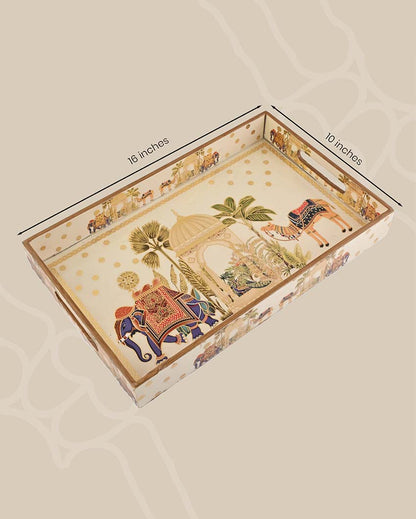 Royal Camel Large Serving Mdf Tray | 16 x 10 x 2 inches