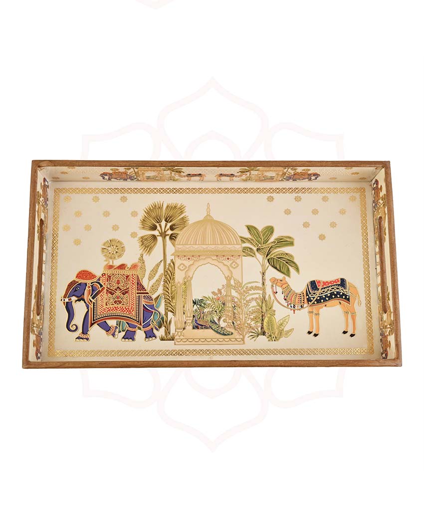 Royal Camel Large Serving Mdf Tray | 16 x 10 x 2 inches