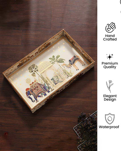 Royal Camel Large Serving Mdf Tray | 16 x 10 x 2 inches