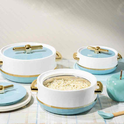 Dual Tone Royal Inner Steel Casseroles with Lid