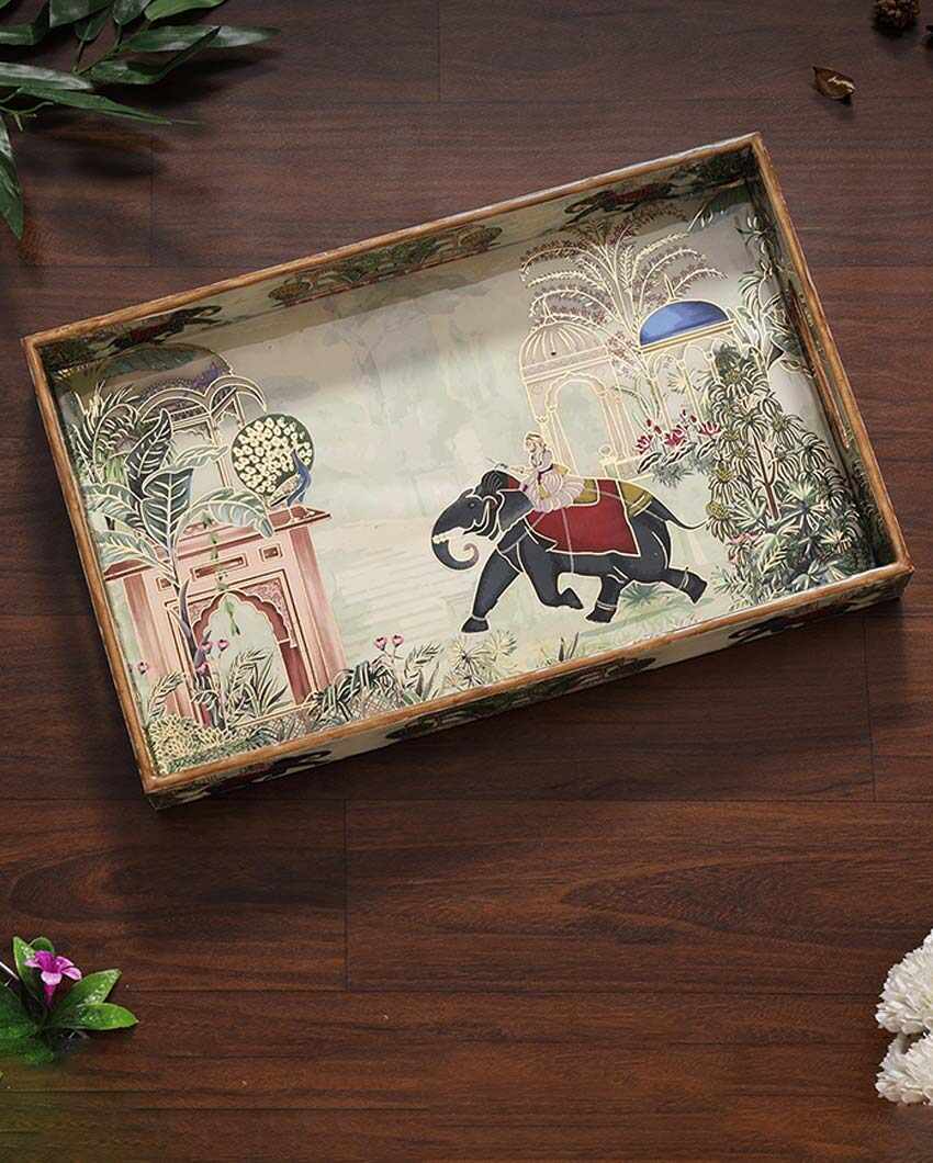 Large Royal Elephant Serving Mdf Tray | 16 x 10 x 2 inches