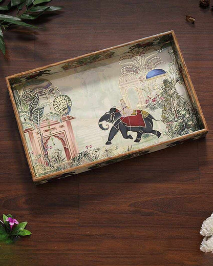 Large Royal Elephant Serving Mdf Tray | 16 x 10 x 2 inches