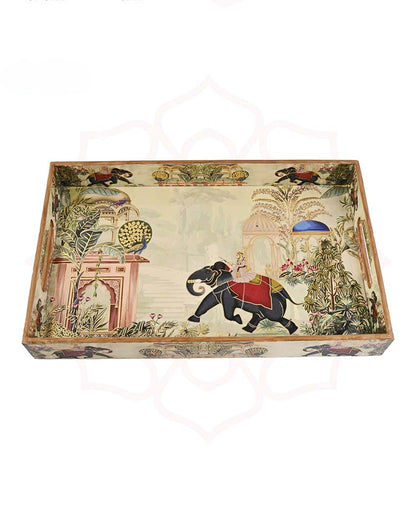 Large Royal Elephant Serving Mdf Tray | 16 x 10 x 2 inches