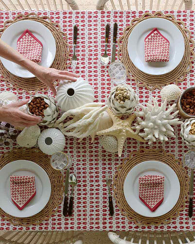 Rustic Motif Cotton Table Cloth