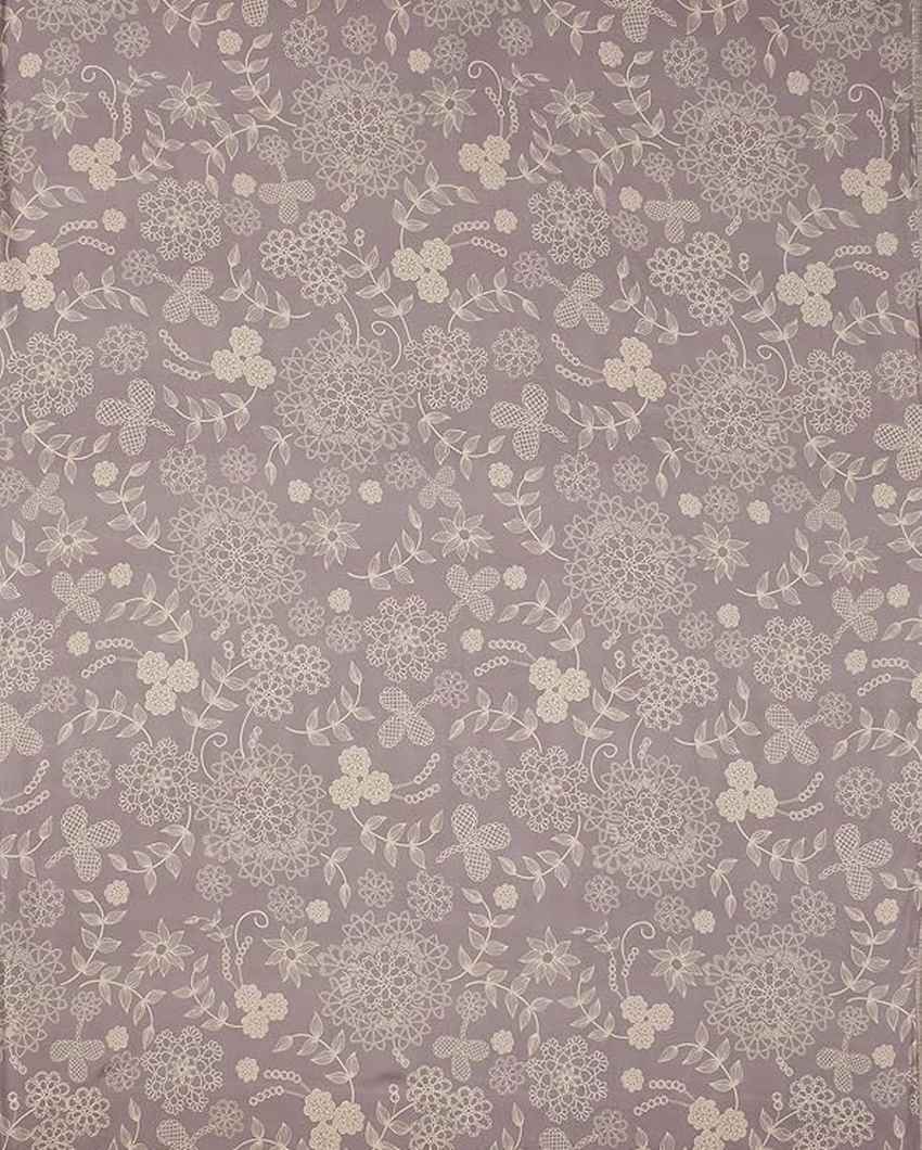 Reversible Mauve Flower Printed Kids Comfy Quilts Cover With Zipper