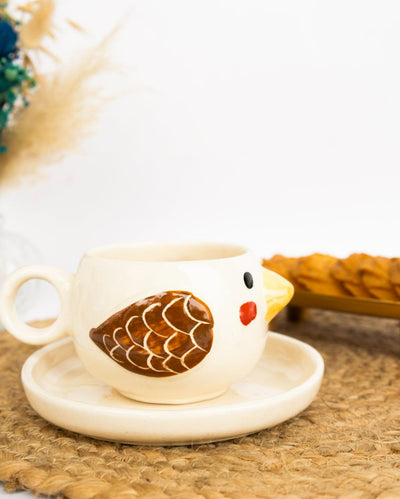 Chip & Sip Ceramic Cup Saucer Set