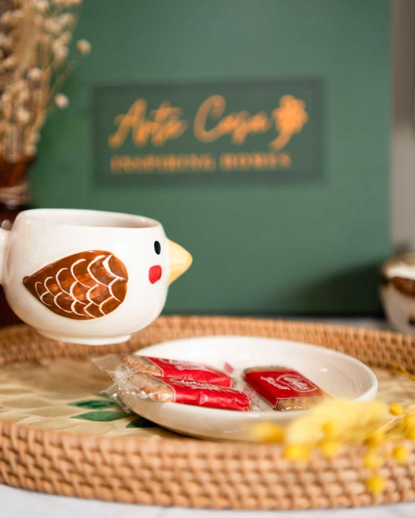 Chip & Sip Ceramic Cup Saucer Set