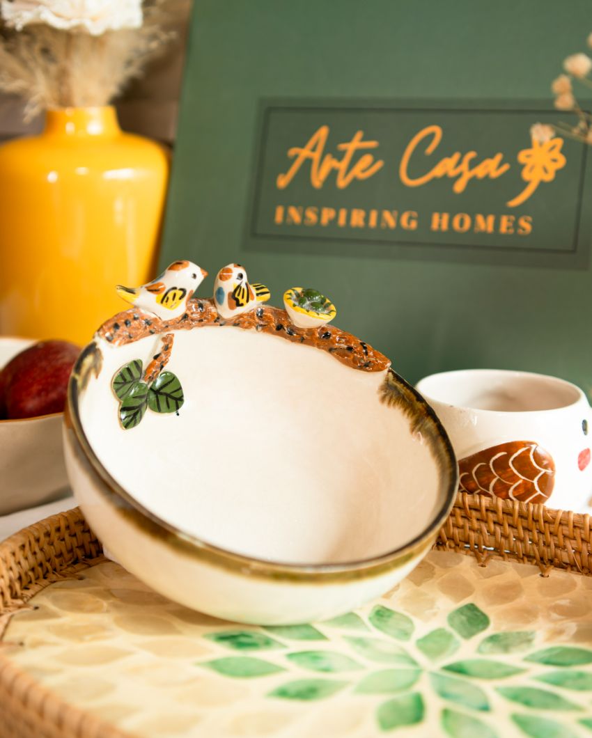 Charming Chirp Ceramic Bowl | 7 inches