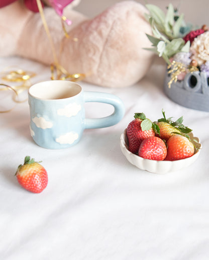 Dreamy Cloud Cuddle Blue Ceramic Mug | 3 x 4 inches