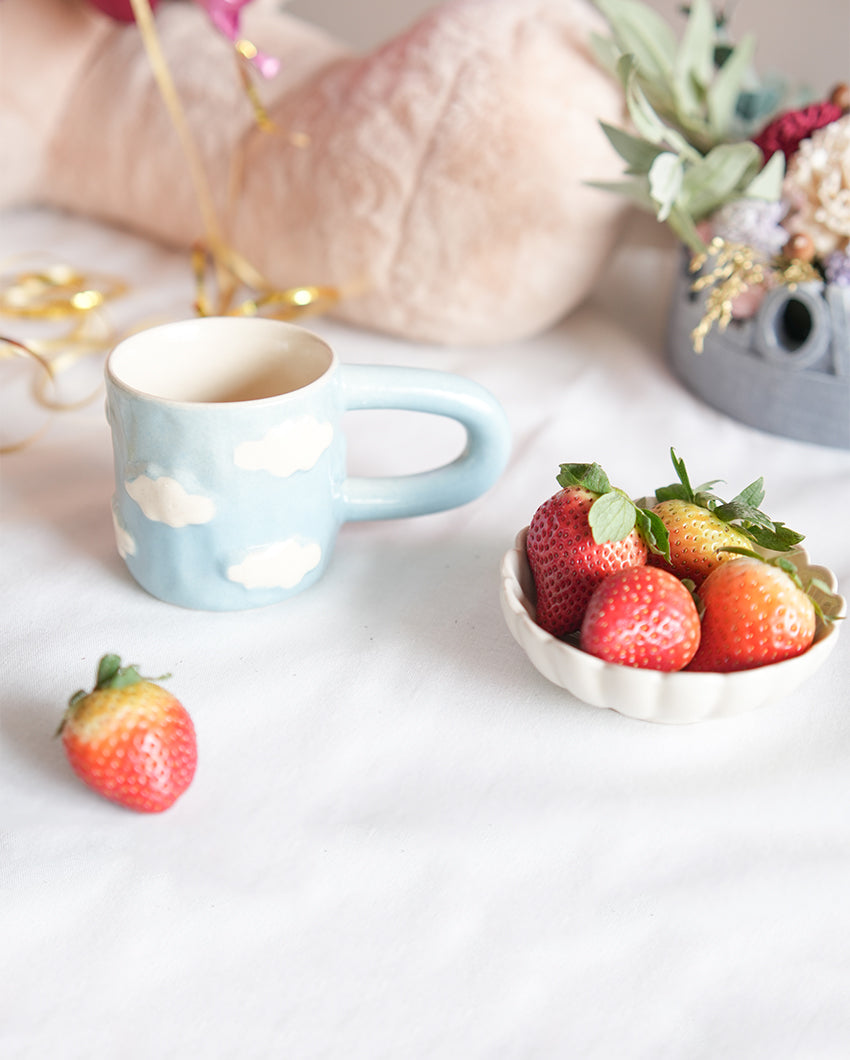 Dreamy Cloud Cuddle Blue Ceramic Mug | 3 x 4 inches