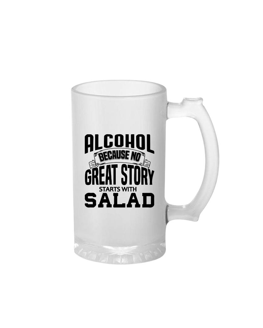 Funny Quotes Printed Glass Beer Mug | 450 ml