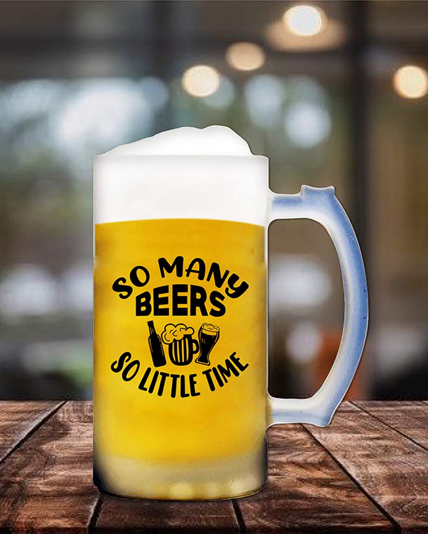 Funny Quotes Printed Glass Beer Mug | 450 ml