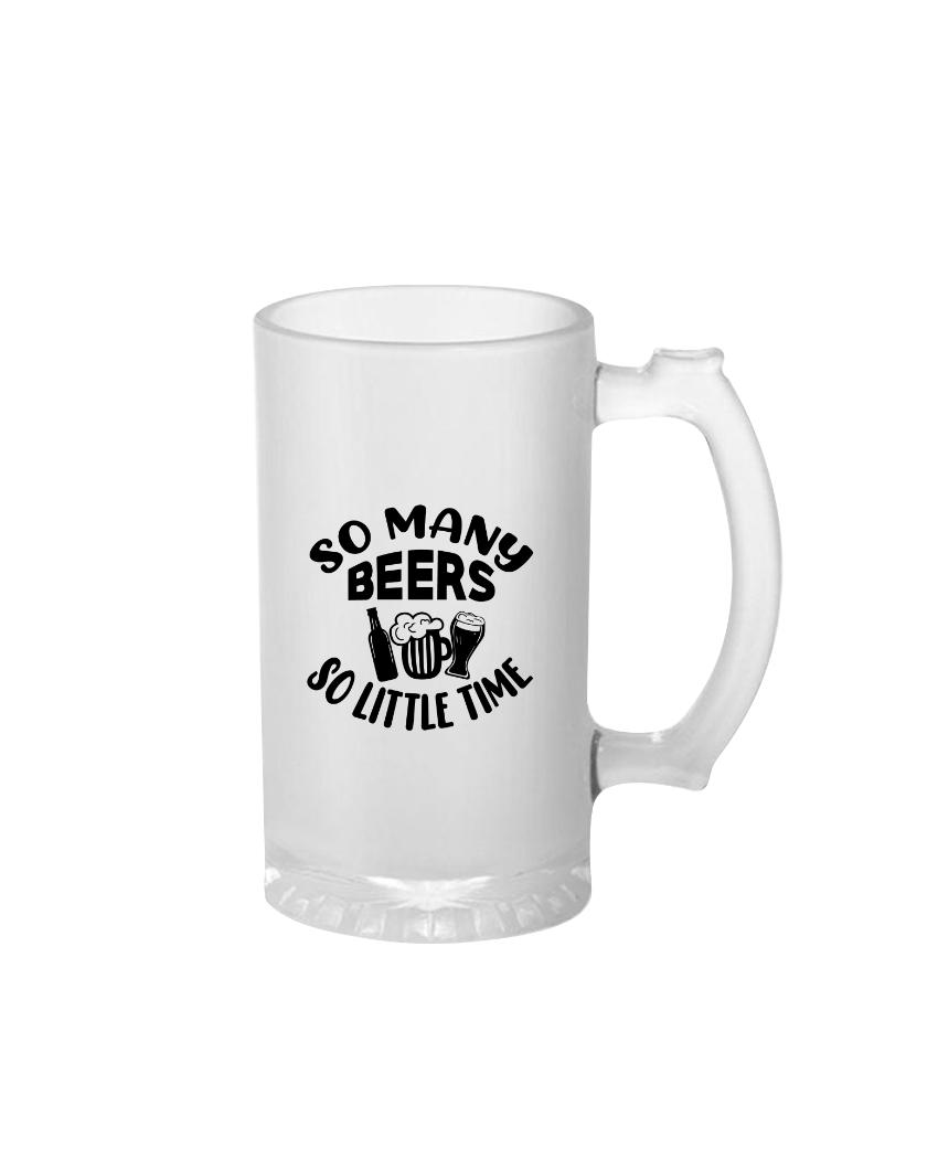 Funny Quotes Printed Glass Beer Mug | 450 ml