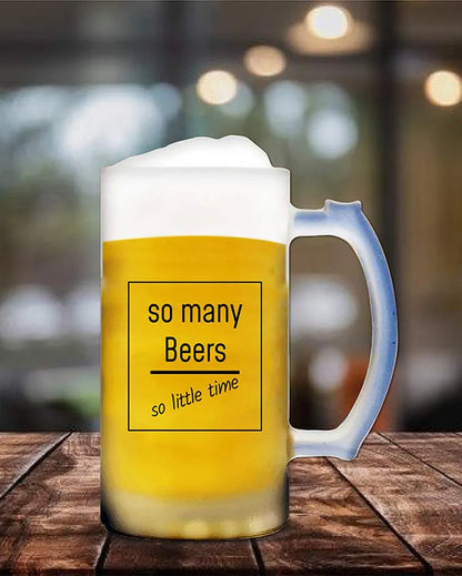 Funny Quotes Printed Glass Beer Mug | 450 ml