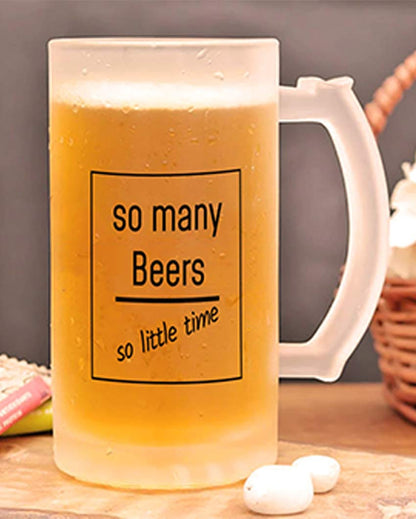 Funny Quotes Printed Glass Beer Mug | 450 ml