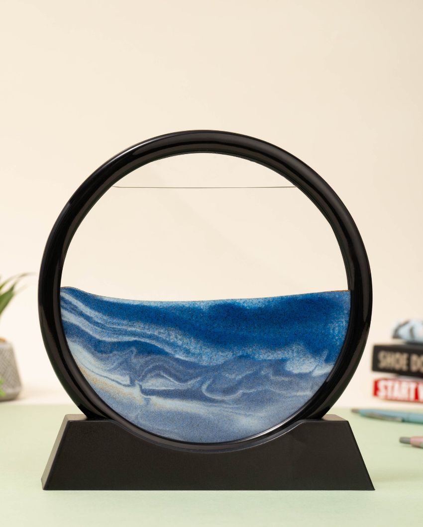 Waves of Color Sand Art Frame Décor | Red | 17 x 5 x 17 cm/ 7 x 2 x 7 inches